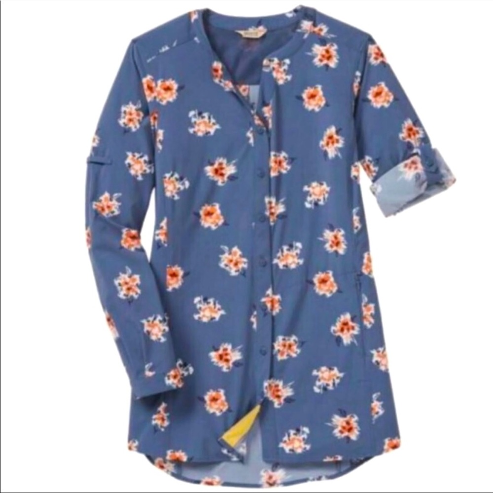 💙 DULUTH TRADING CO - Blue Floral Sidewinder
DuluthFex Tunic Top - Size XL